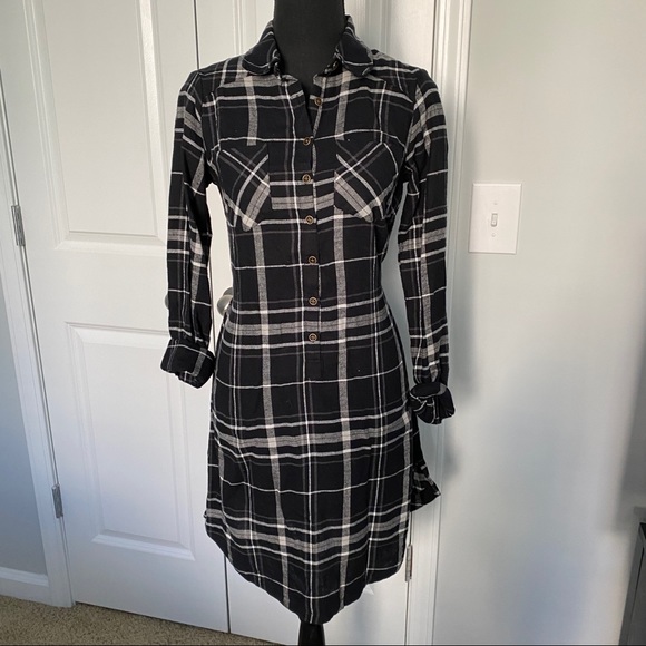 Plaid Flannel Fall Dress - Picture 1 of 7